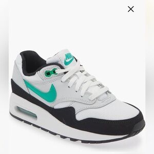 Kids' Nike Air Max 1 White Green Platinum Grey Black Sneakers 3